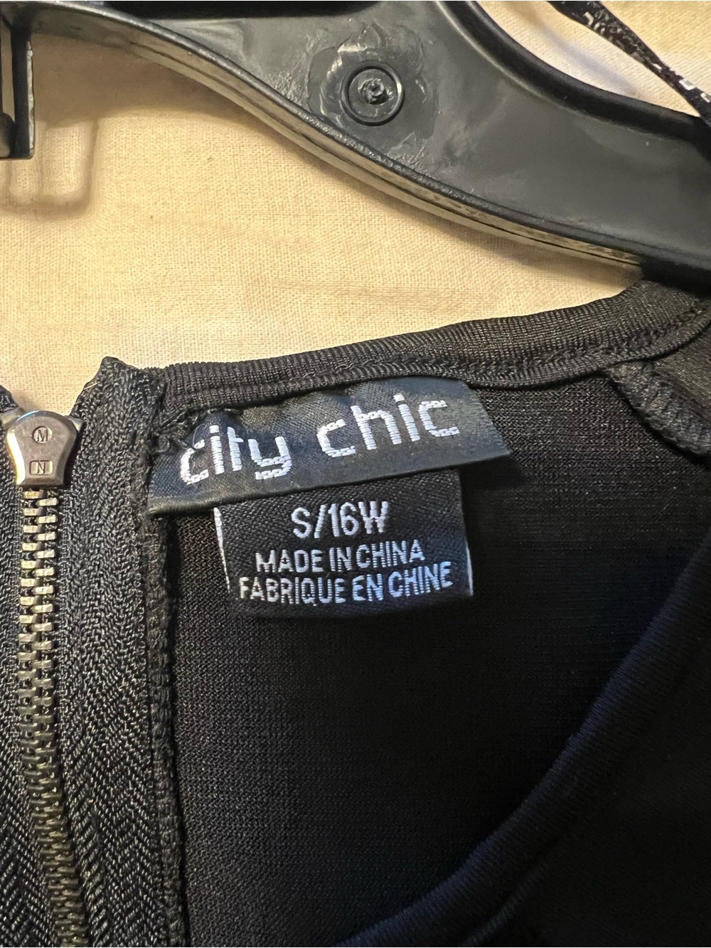 City Chic Black Dress Top